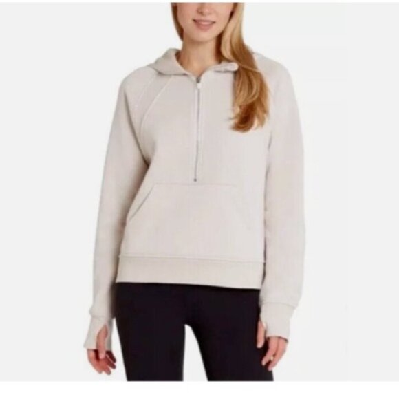NEW Danskin Ladies' Half Zip Hoodie, Tan Size XXL - Picture 1 of 8